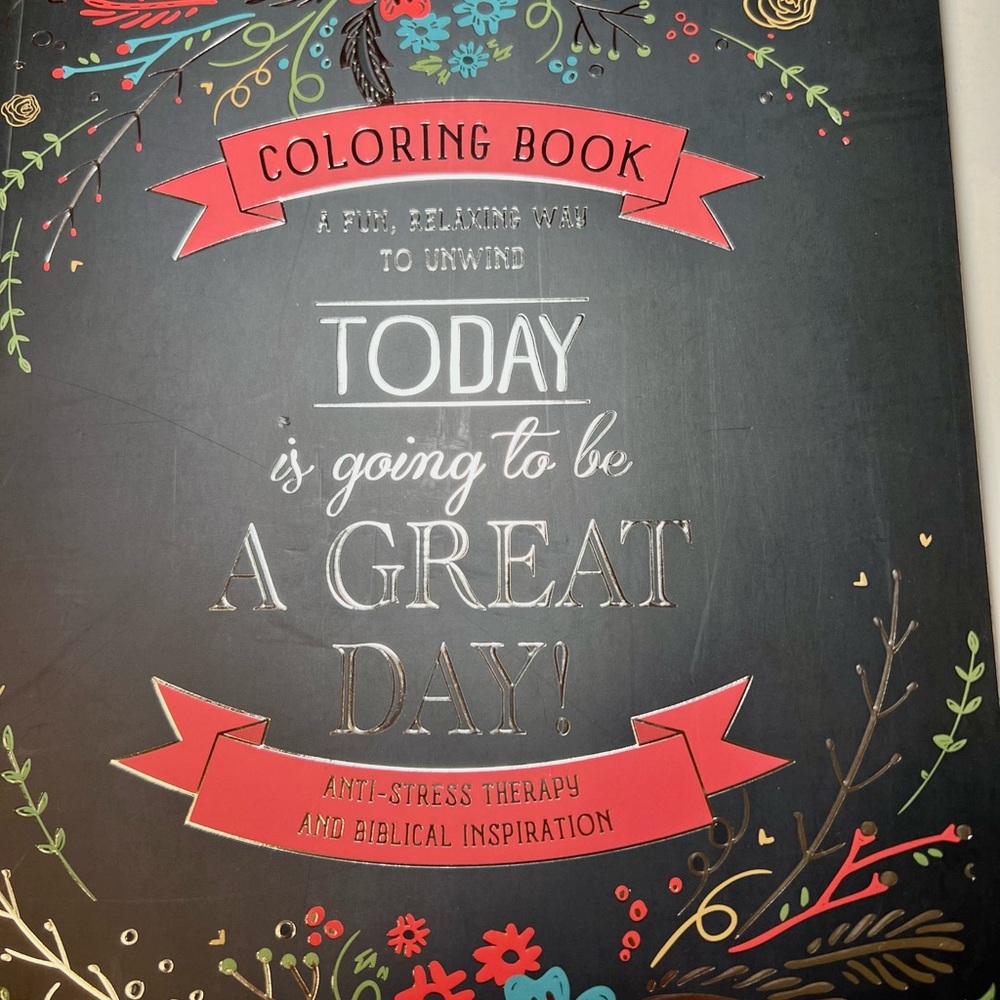 Today is Going to be A Great Day Coloring Book Anti-Stress Therapy Bible